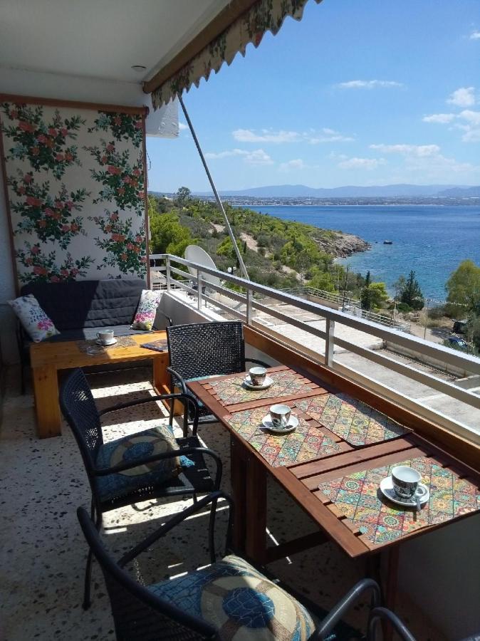 Atlas Apartment With Private Beach And Seaview Loutráki Esterno foto